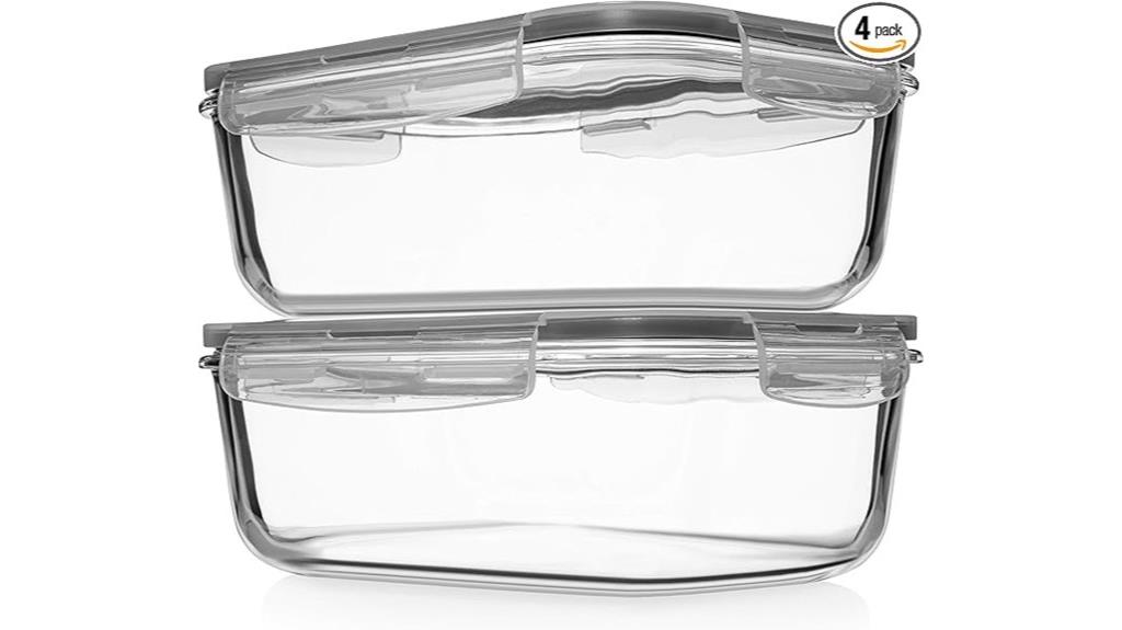 eight cup glass containers