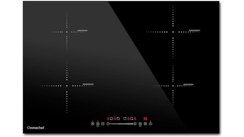 electric cooktop with burners