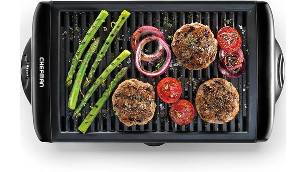 electric indoor grill with adjustable temperature