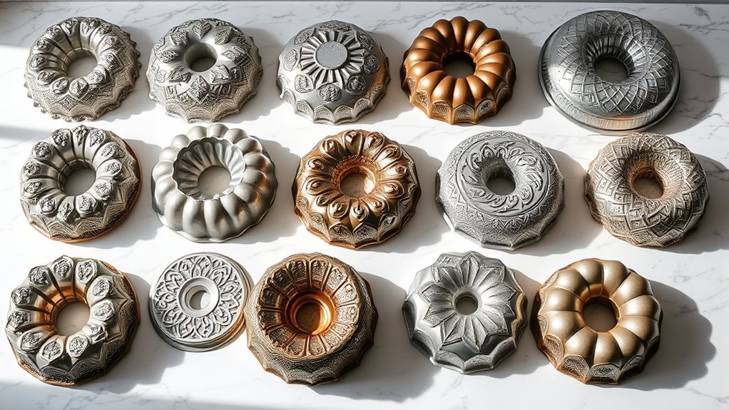elegant ornate baking molds
