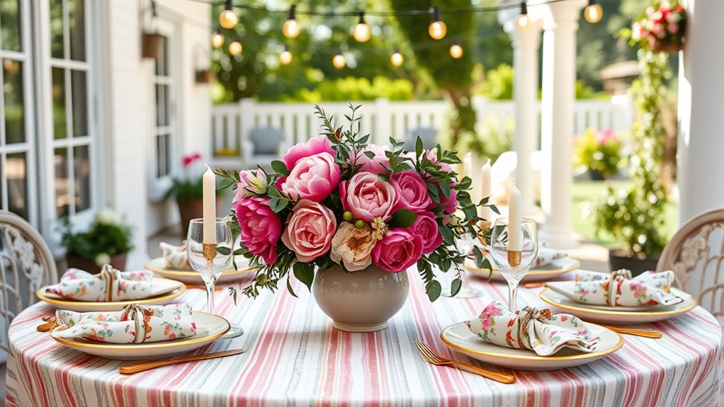 elegant outdoor dining setup