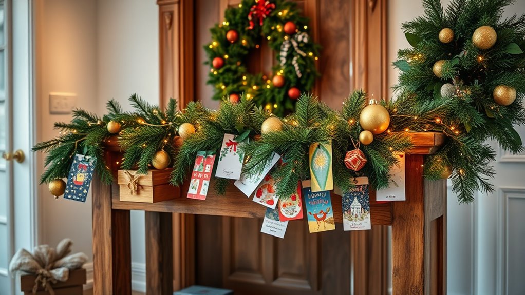 festive card display ideas
