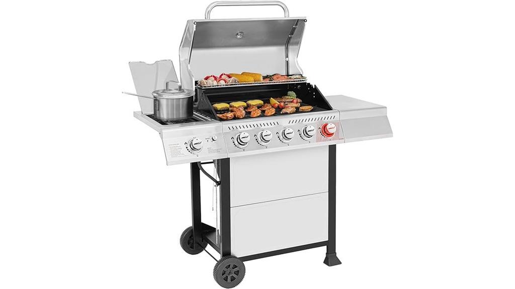 five burner propane grill