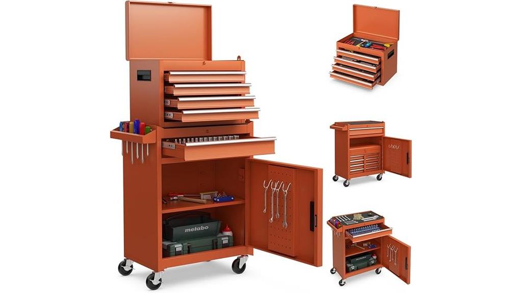 five drawer lockable tool chest