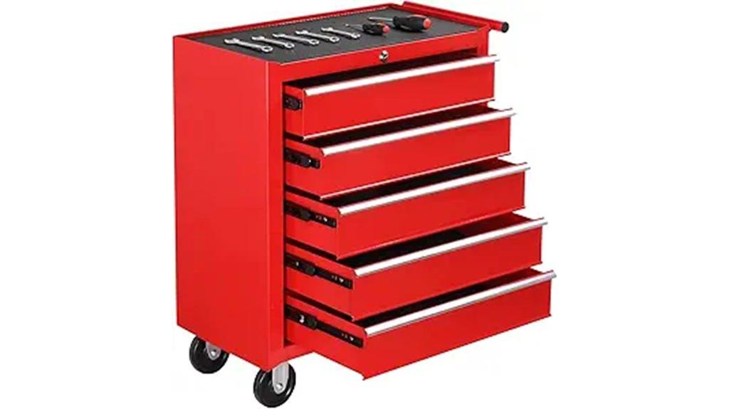 five drawer rolling tool chest