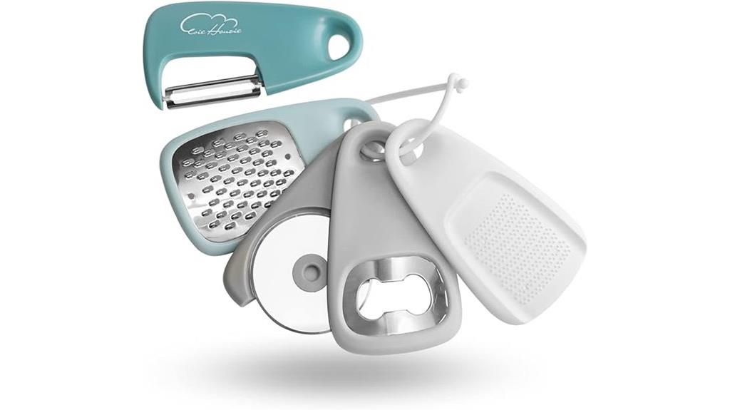 five piece stackable kitchen tools