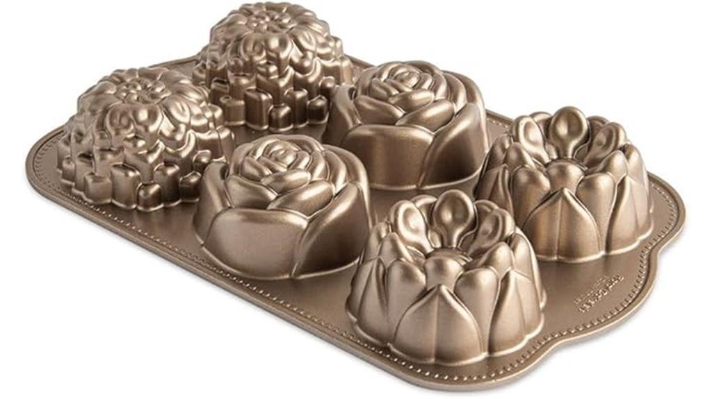 floral pattern cakelet mold