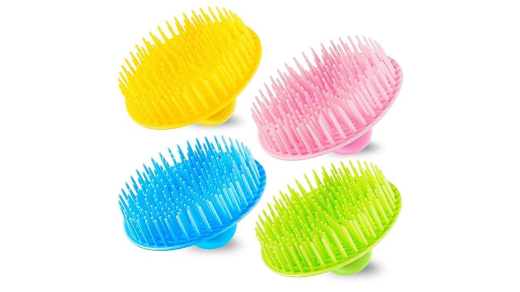 four pack scalp exfoliation brushes