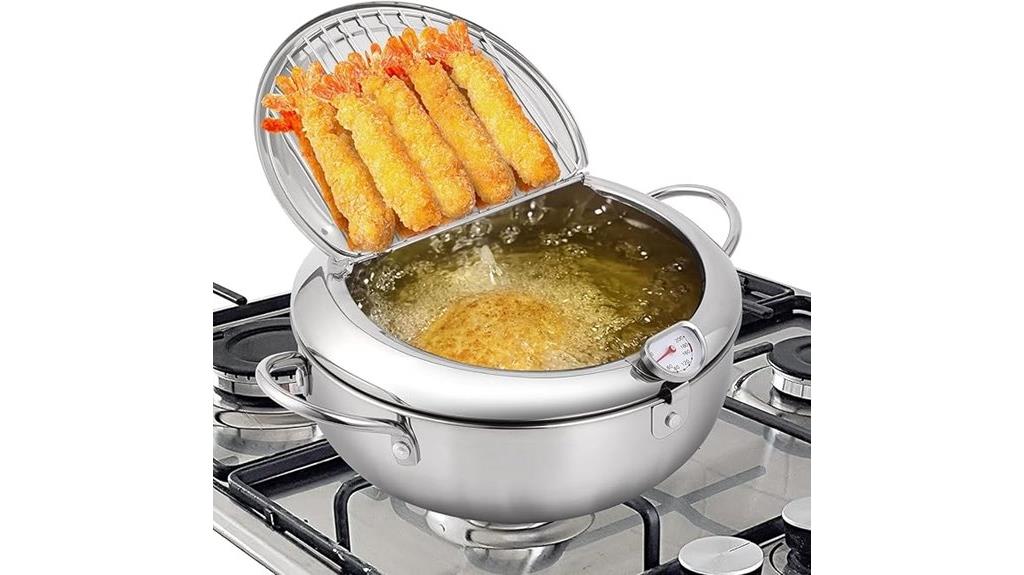 fryer pot with thermometer