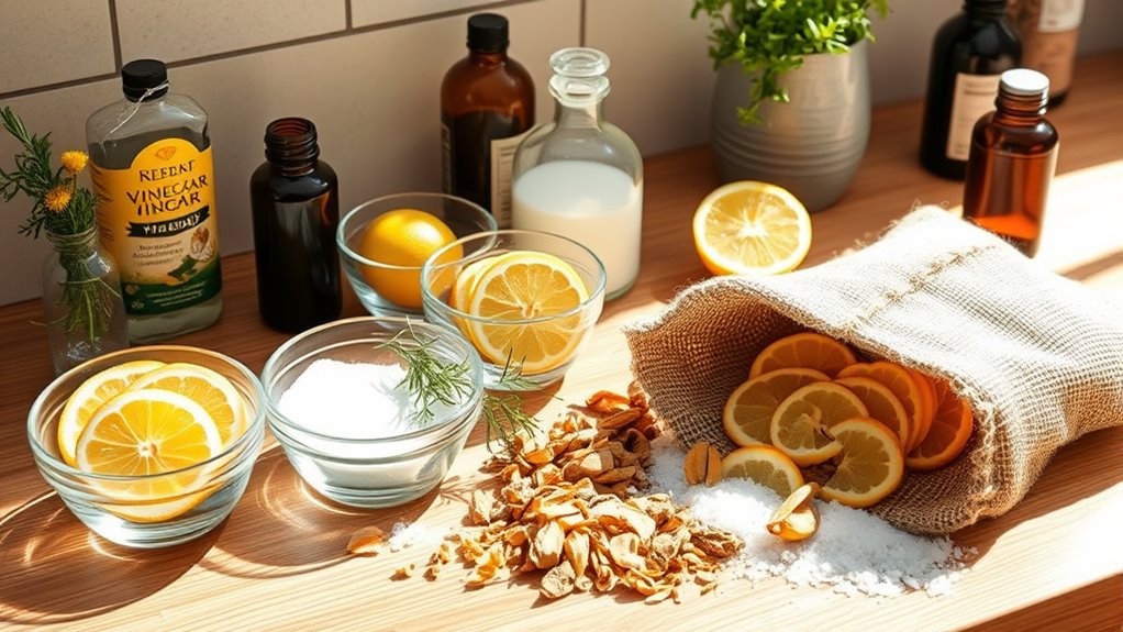 gather natural reusable supplies