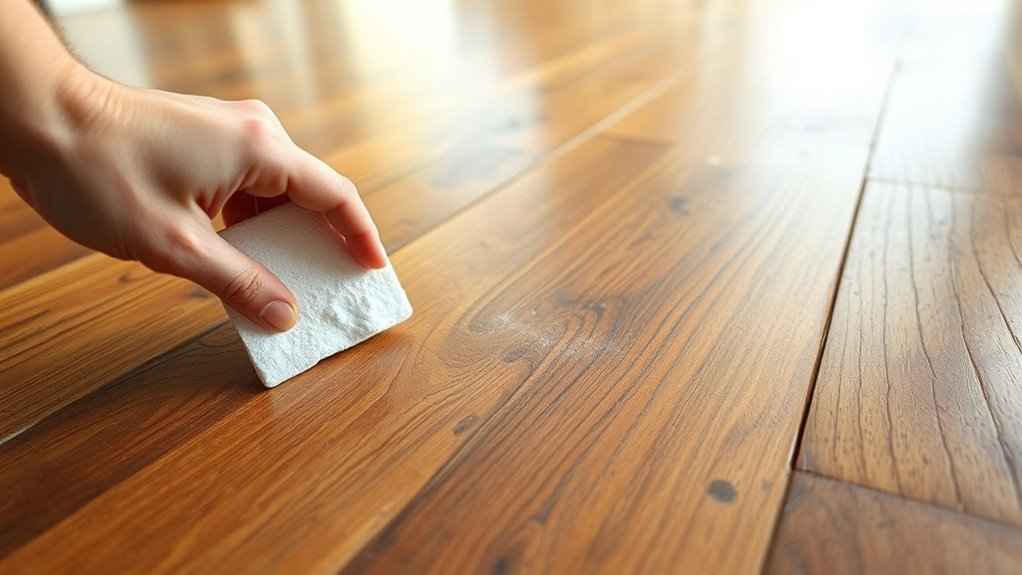 gently erase floor scuffs