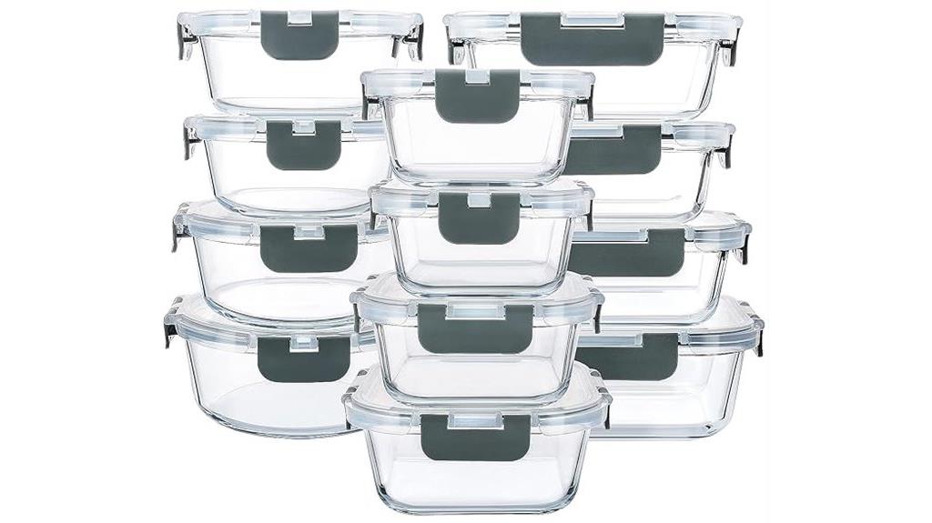 glass containers with locking lids