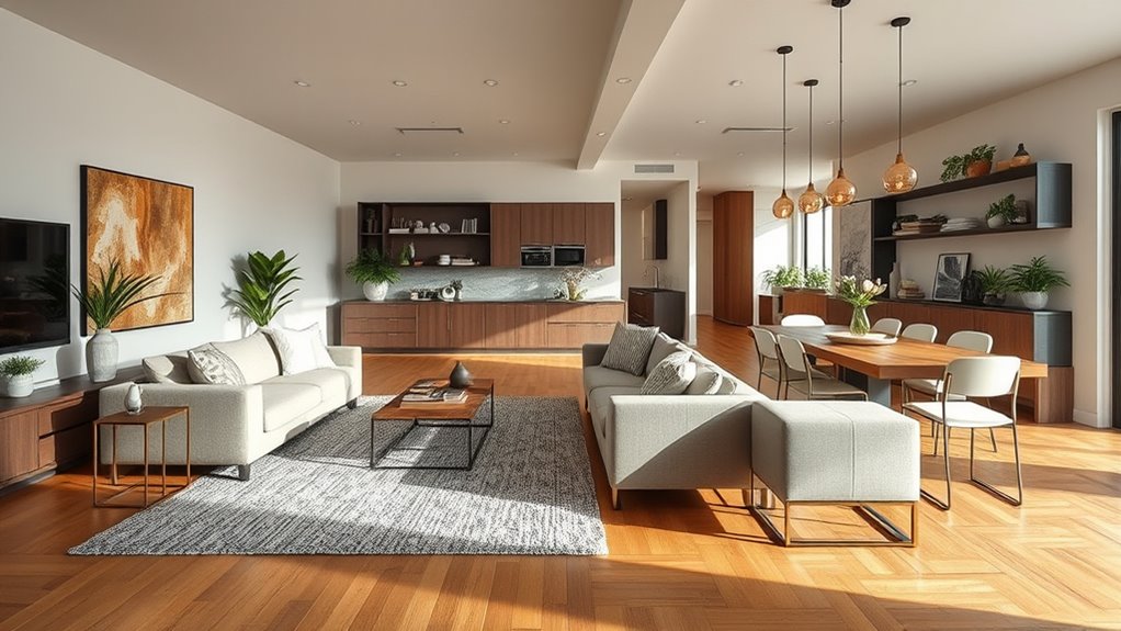 harmonious zoned open spaces