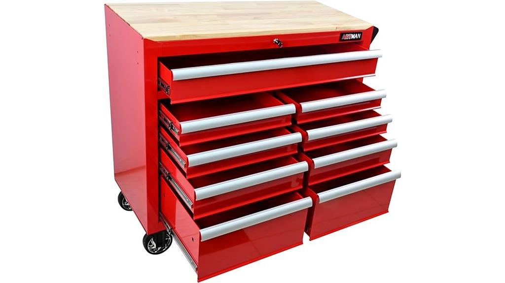 heavy duty 9 drawer cart