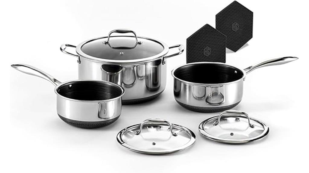 hexclad 6 piece nonstick cookware