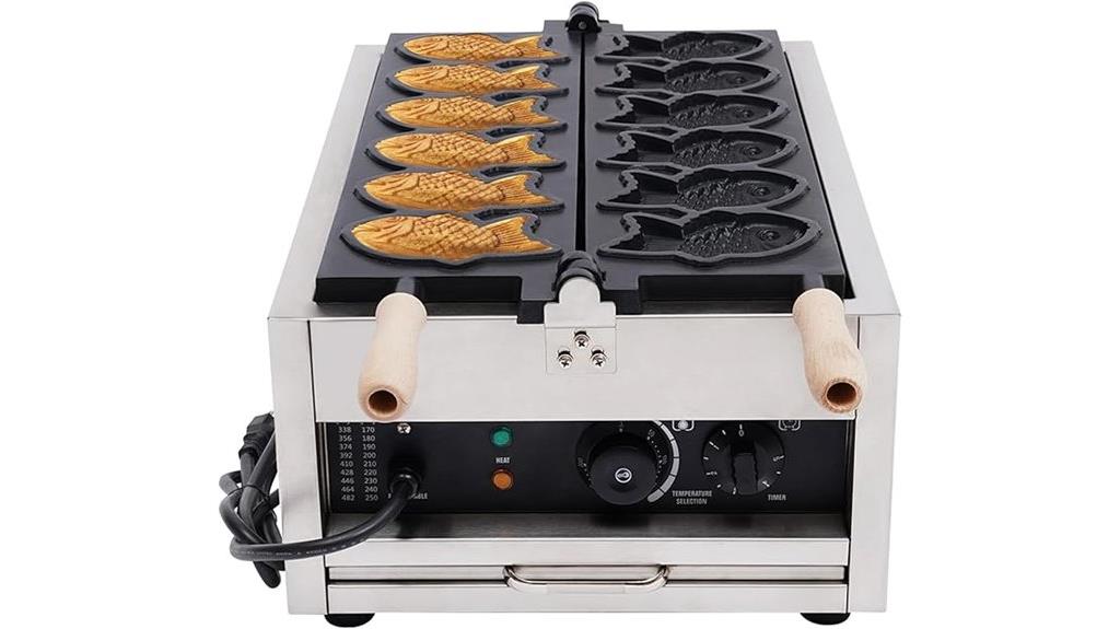 high power fish waffle maker