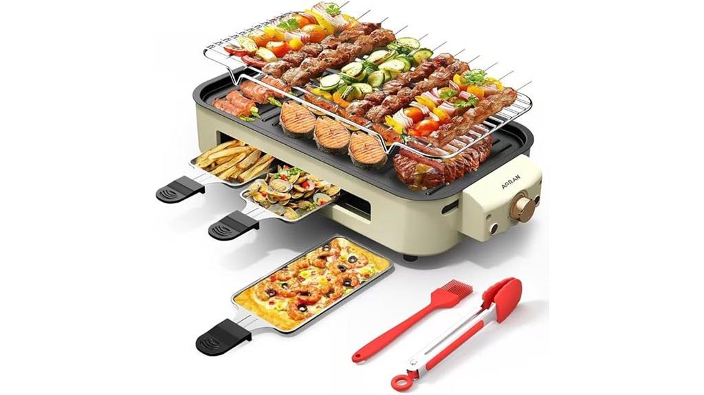 indoor smokeless grilling appliance