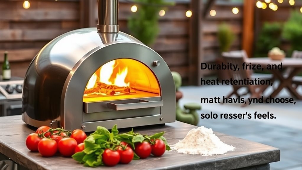 key outdoor pizza oven features