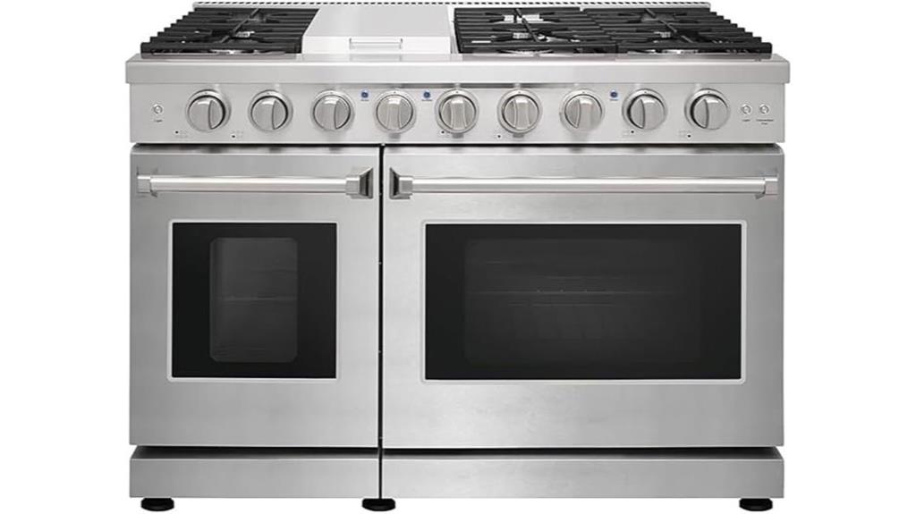large 6 burner gas range