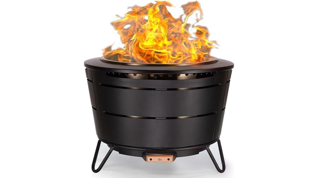 large outdoor smokeless fire pit