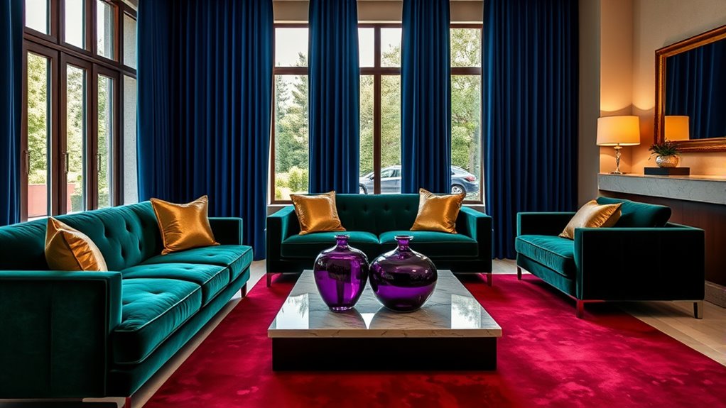 layered jewel tone accents