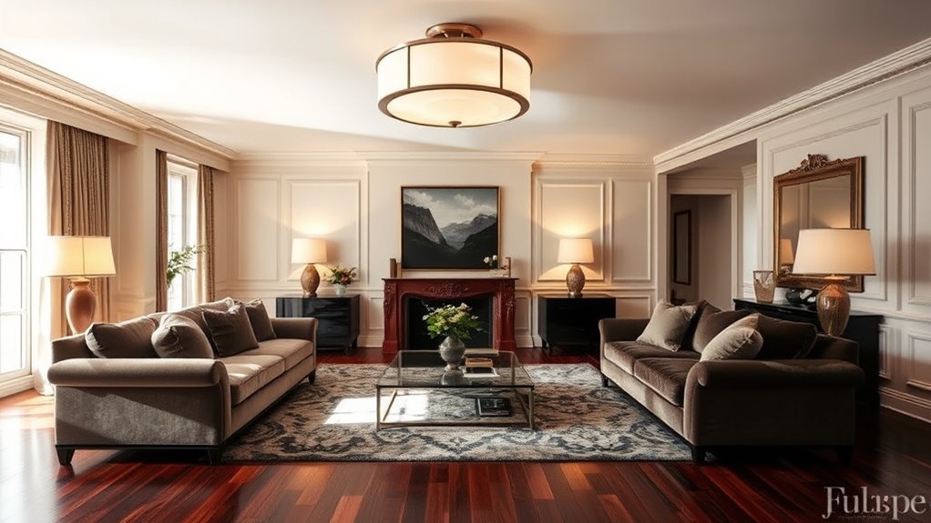 layered lighting enhances ambiance