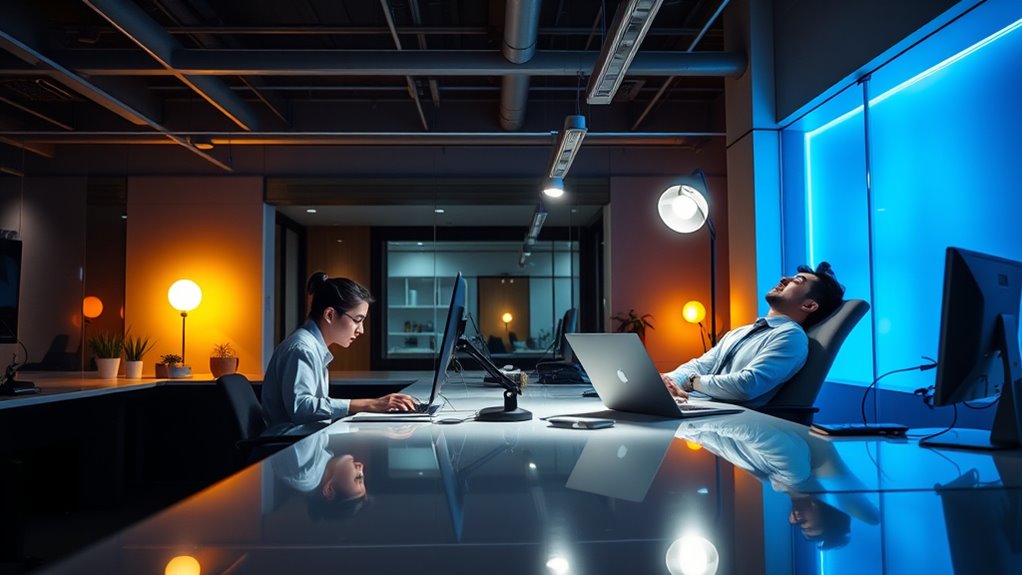 lighting influences worker alertness