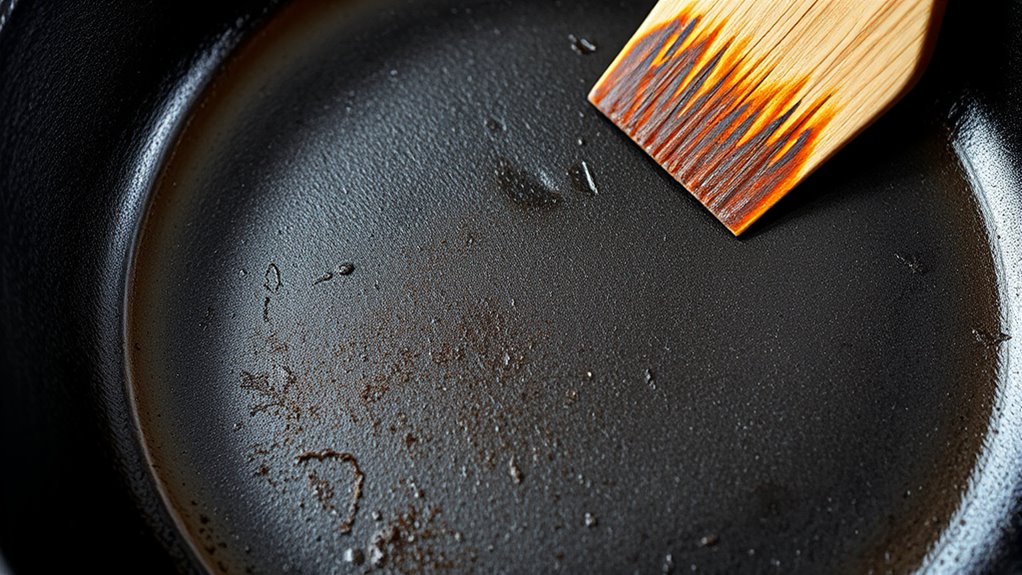 loosen residue with steaming