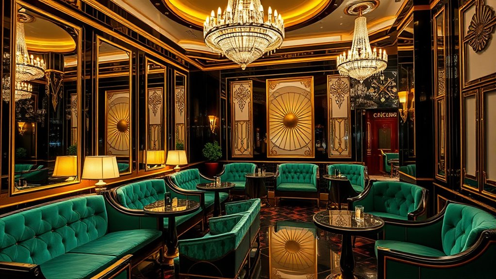 luxurious materials and gilded accents