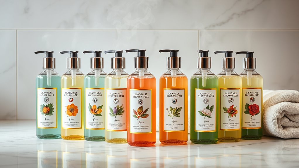 luxury moisturizing shower gels