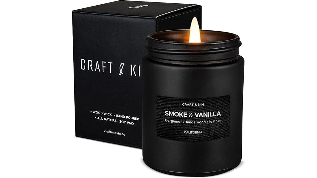 luxury smoke vanilla candle