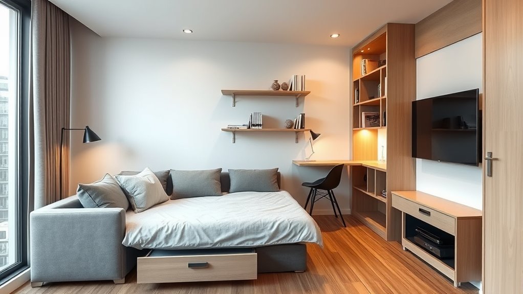 maximize space with multifunctional furniture