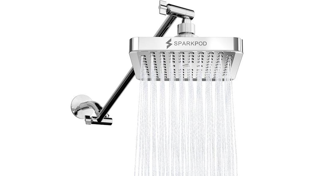 modern high pressure rain shower