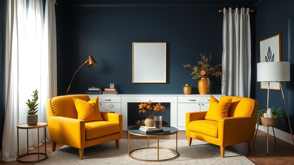 modern warm color contrast