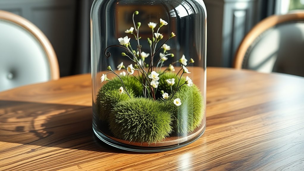 natural moss calligraphy displays