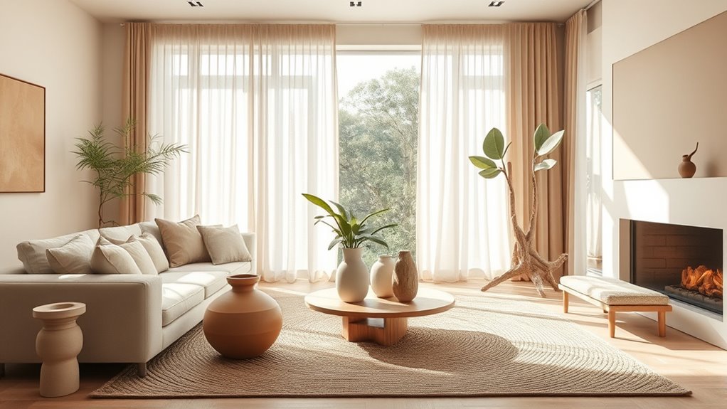 natural textures enhance sophisticated interiors