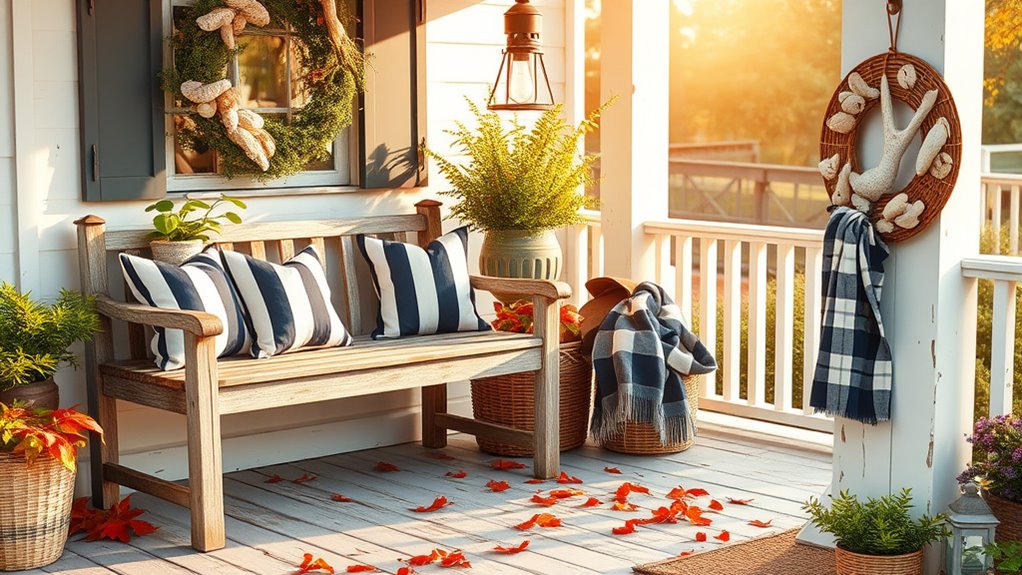 nautical accents enhance seasonal charm
