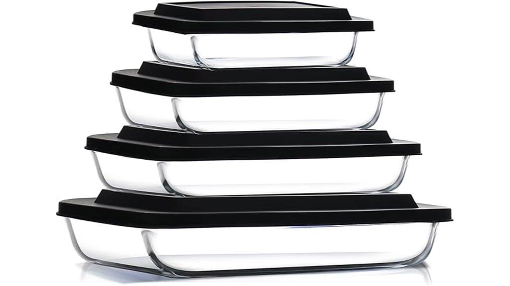 nestl 8 piece glass baking dishes