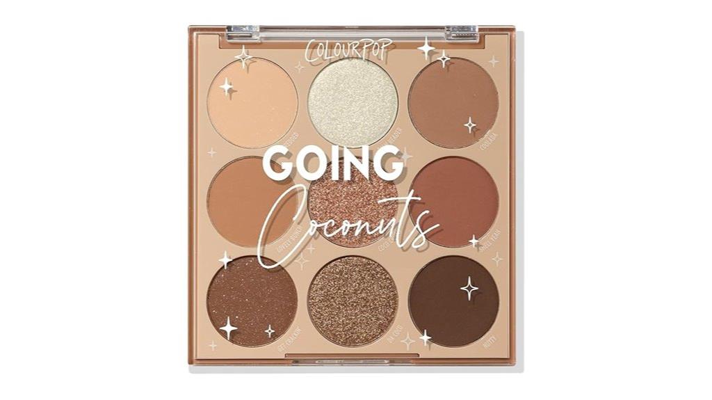 neutral coconut eyeshadow palette