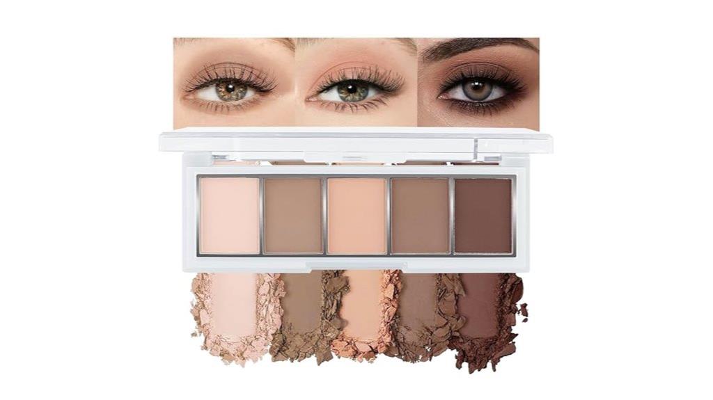 neutral matte brown palette