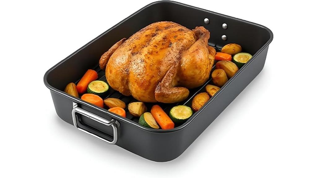 non stick roasting pan with rack
