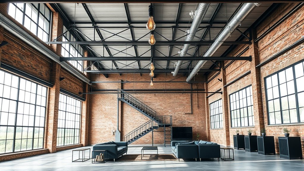 open airy industrial spaces