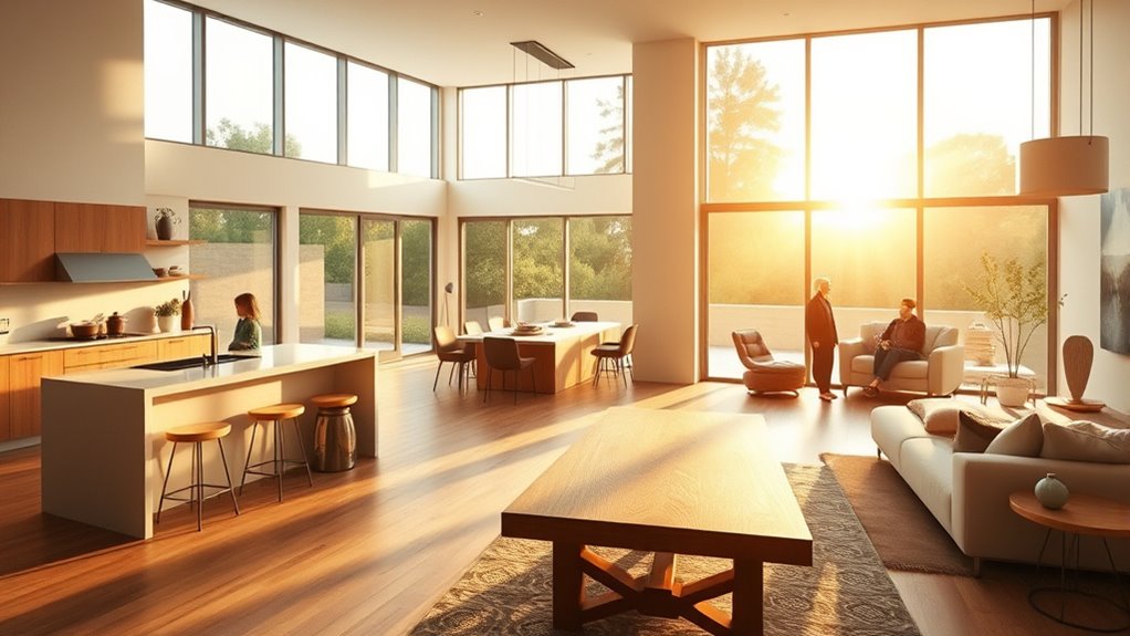 open concept family living