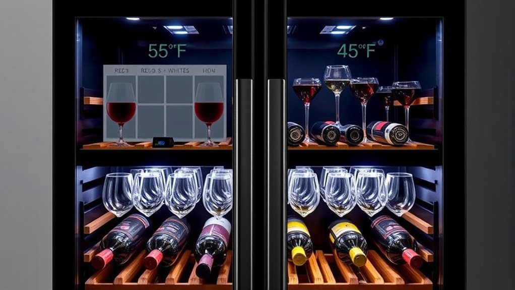 optimal dual zone wine storage