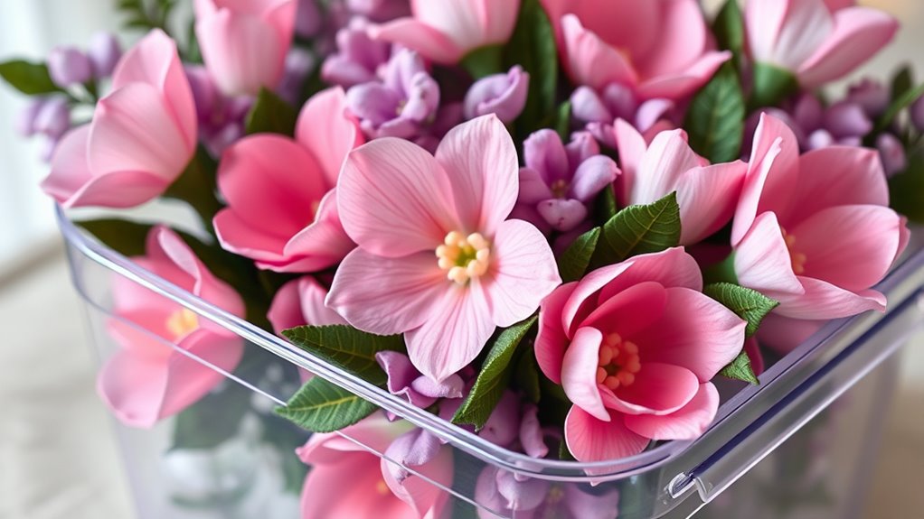 optimal faux flower storage