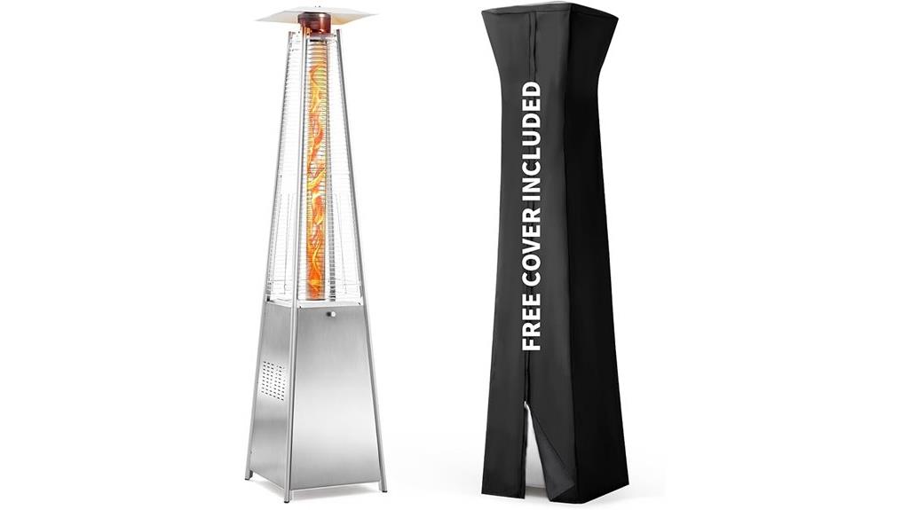 outdoor pyramid flame heater