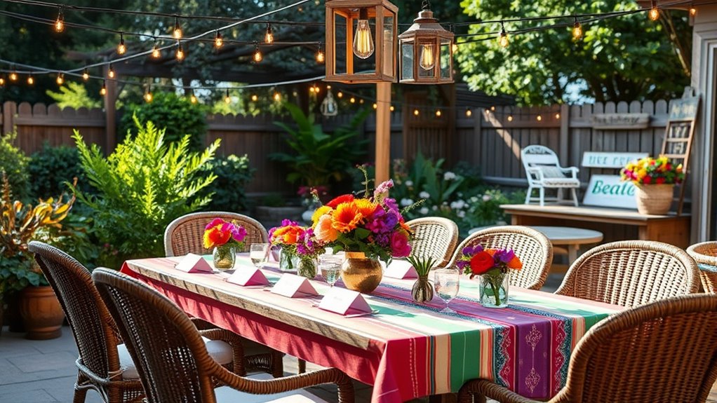 personalized patio party decor