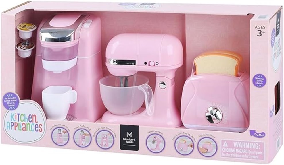 pink gourmet kitchen set