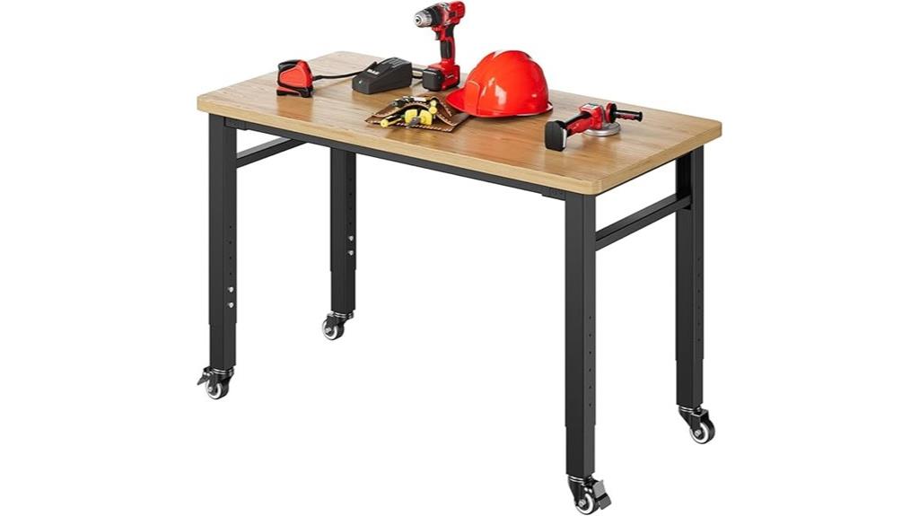 portable adjustable workbench