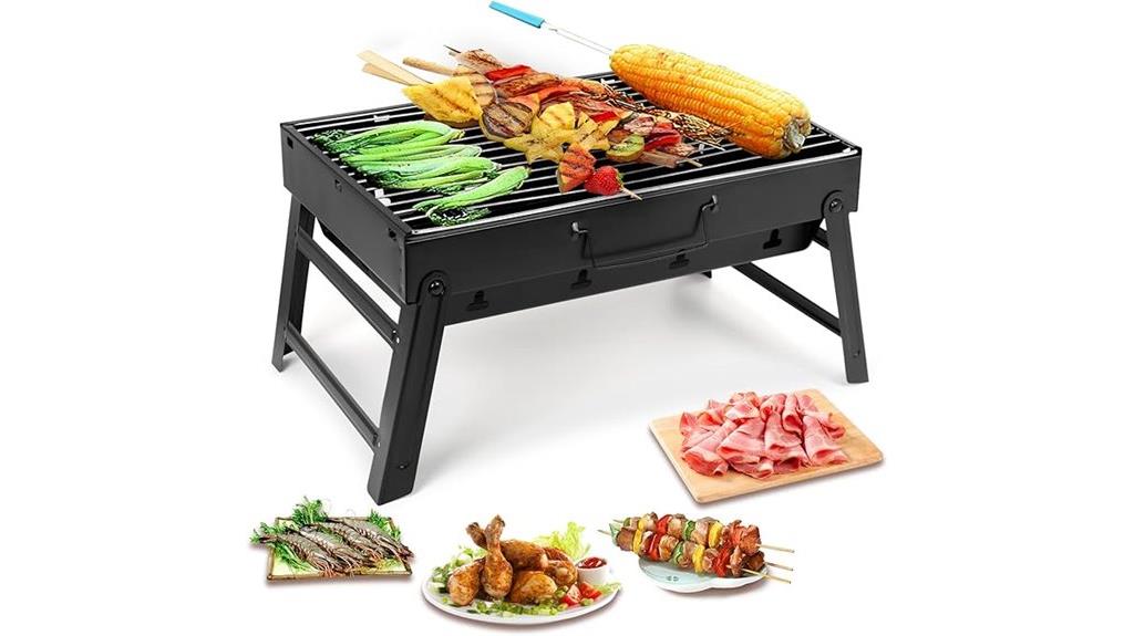 portable charcoal folding grill